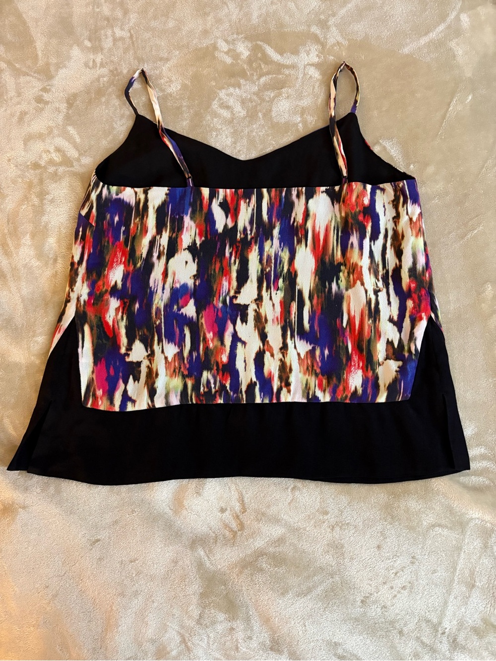French Connection Cami with Abstract Print and Adjustable Straps Size 8 - Picture 2 of 5